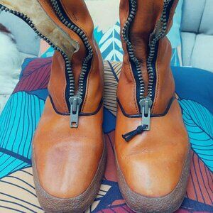 Rare vintage 1970's Mondl Winter Walkers boots - gorgeous cognac with shearling